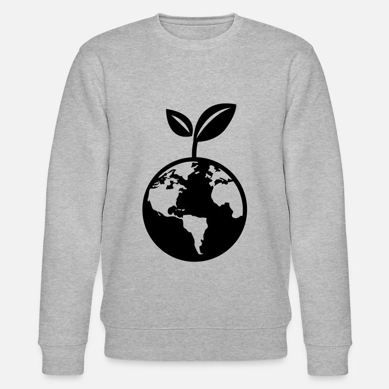 Planet Erde - Stanley/Stella Unisex Bio-Sweatshirt CHANGER  - Grau meliert