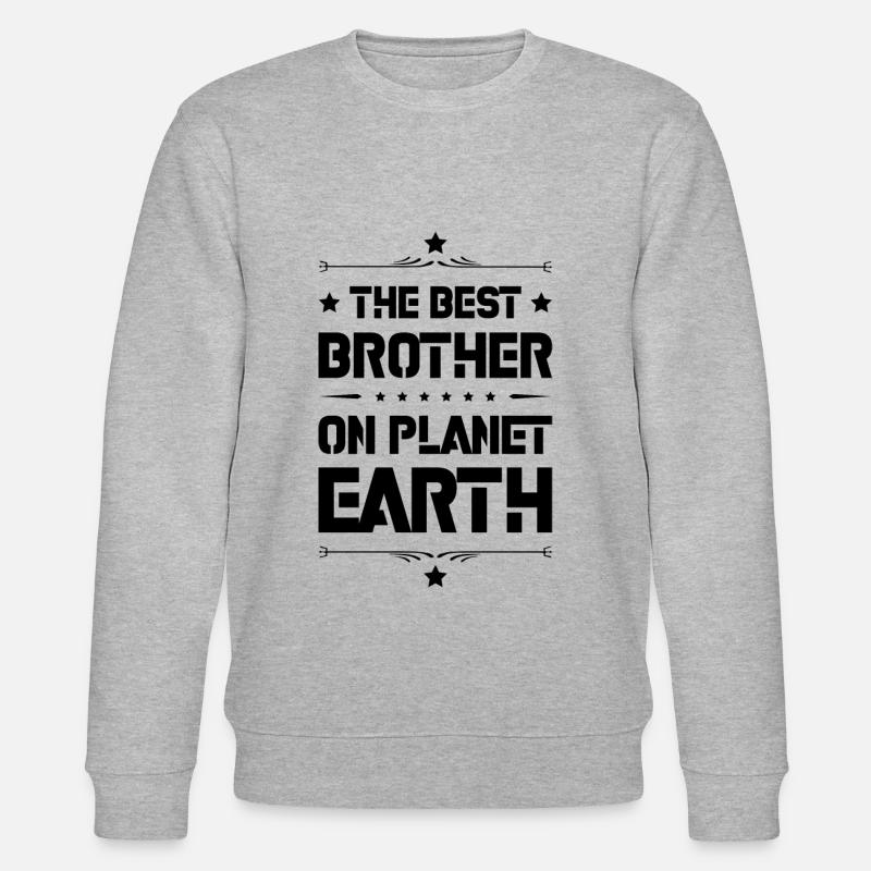 Bester Bruder Spruch Zitat - Stanley/Stella Unisex Bio-Sweatshirt CHANGER  - Grau meliert