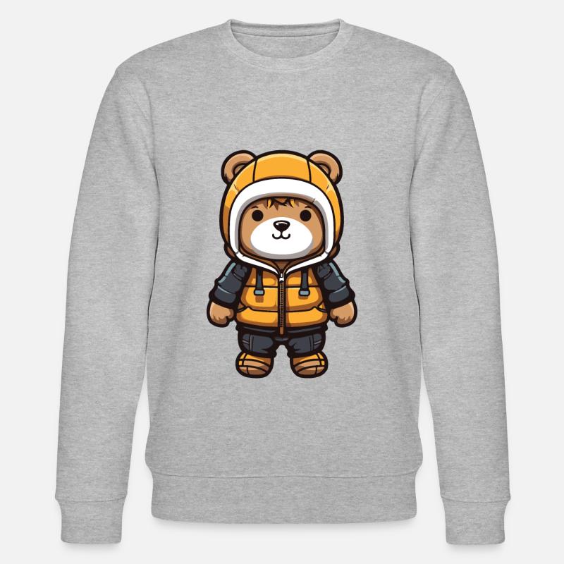 Ours Comic Hiver - Sweat bio CHANGER Stanley/Stella Unisexe - gris chiné