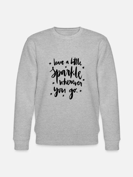 Leave a lil Sparkle: D - Stanley/Stella CHANGER Unisex Organic Sweatshirt - heather grey