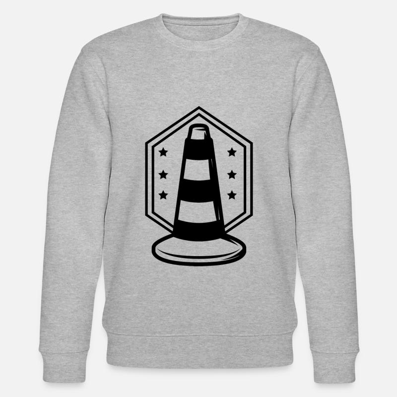Baustelle - Baustellenpylon - Stanley/Stella Unisex Bio-Sweatshirt CHANGER  - Grau meliert