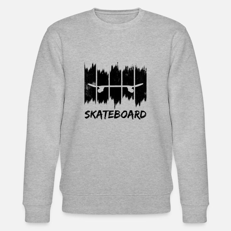 Skateboard - Stanley/Stella Unisex Bio-Sweatshirt CHANGER  - Grau meliert