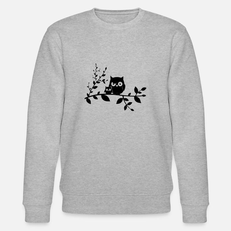 Eulen auf Ast - Stanley/Stella Unisex Bio-Sweatshirt CHANGER  - Grau meliert