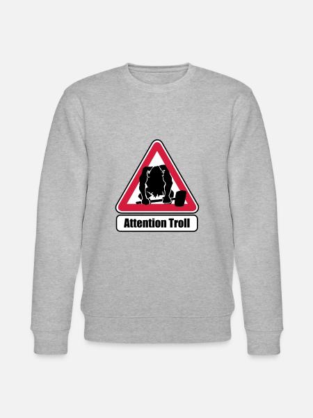 Troll - Stanley/Stella Unisex Bio-Sweatshirt CHANGER  - Grau meliert