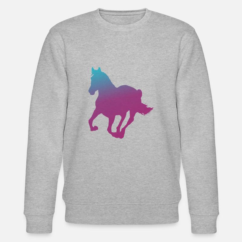 cheval 1 2 - Sweat bio CHANGER Stanley/Stella Unisexe - gris chiné