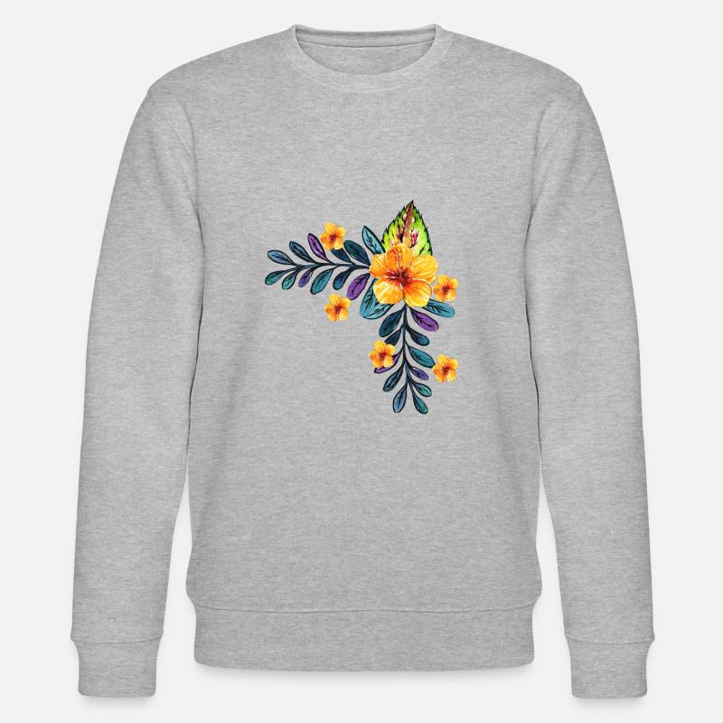 Blumen - Stanley/Stella Unisex Bio-Sweatshirt CHANGER  - Grau meliert