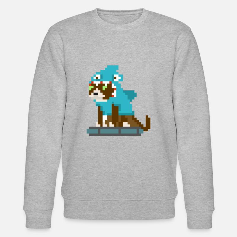 Chat-Shark auch Rumba 8Bits - Stanley/Stella Unisex Bio-Sweatshirt CHANGER  - Grau meliert