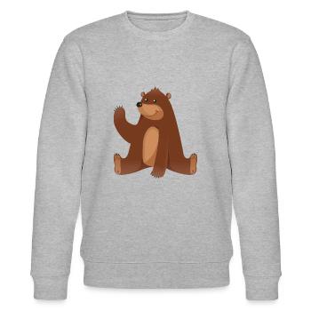 Braunbär - Stanley/Stella Unisex Bio-Sweatshirt CHANGER  - Grau meliert - Vorne - Nik (191cm) & Marisol (170cm)