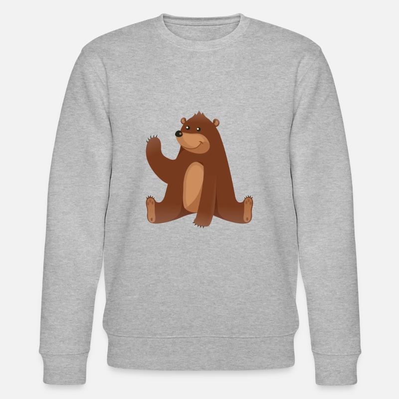 Braunbär - Stanley/Stella Unisex Bio-Sweatshirt CHANGER  - Grau meliert
