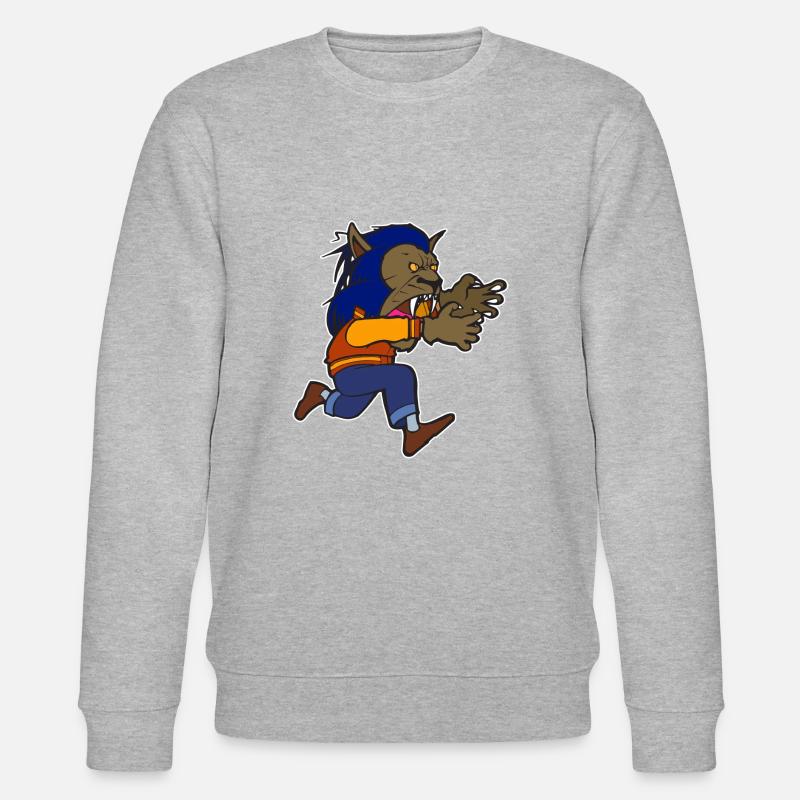 Michael Werewolf Halloween Thriller Night - Stanley/Stella CHANGER Unisex Organic Sweatshirt - heather grey