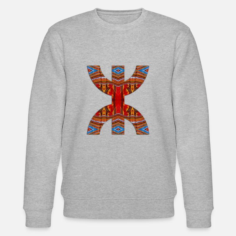 Z IMAZIGHEN TIFINAGH KABYLE STOFFE - Stanley/Stella Unisex Bio-Sweatshirt CHANGER  - Grau meliert