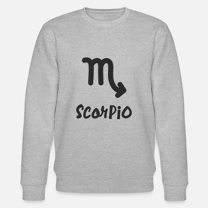 Sternzeichen Skorpion - Stanley/Stella Unisex Bio-Sweatshirt CHANGER - Grau meliert