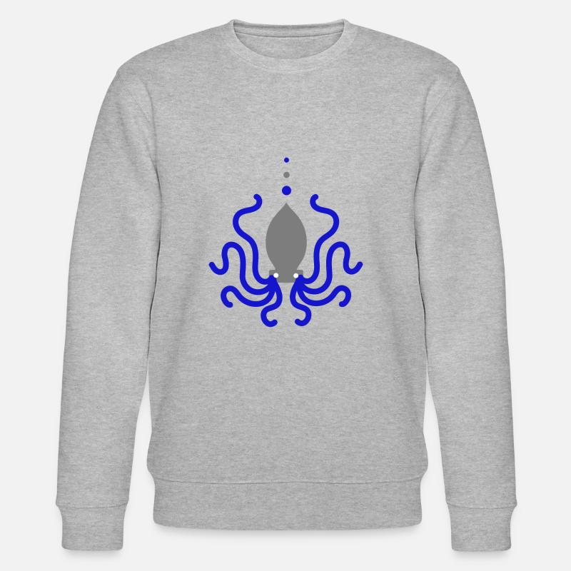 Octopus Octopus Blue Grey Animation - Sweat bio CHANGER Stanley/Stella Unisexe - gris chiné