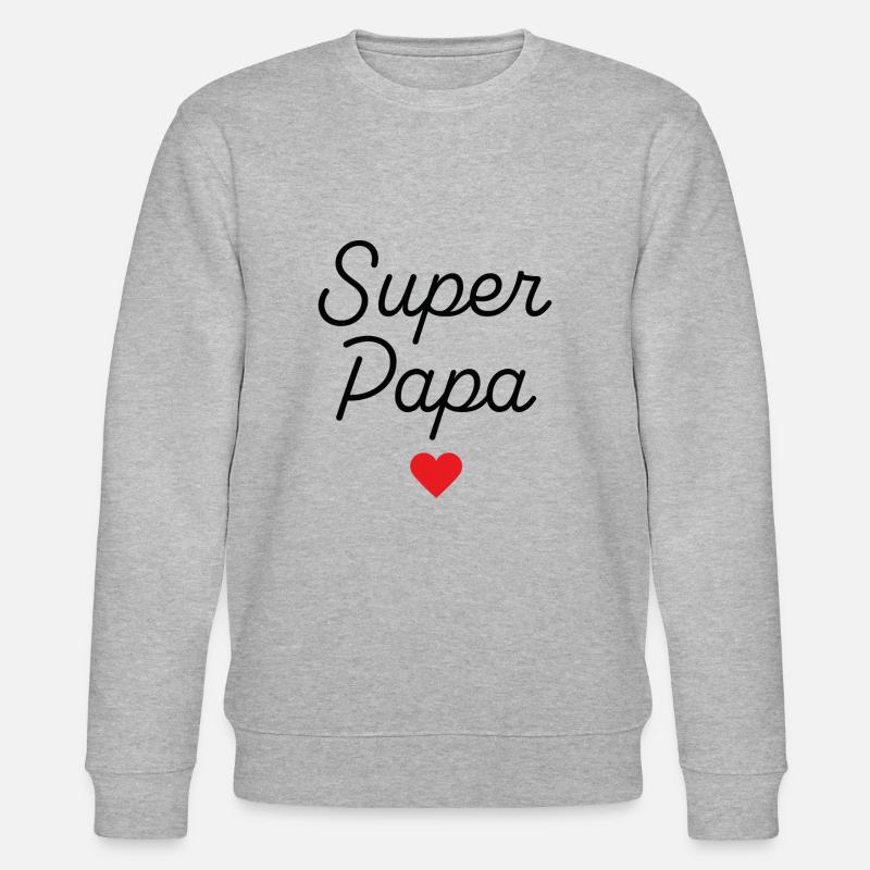 Super Papa - Sweat bio CHANGER Stanley/Stella Unisexe - gris chiné