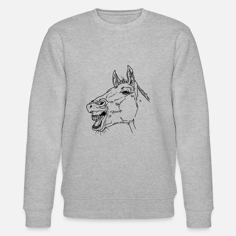 Lachendes Pferd - Stanley/Stella Unisex Bio-Sweatshirt CHANGER  - Grau meliert