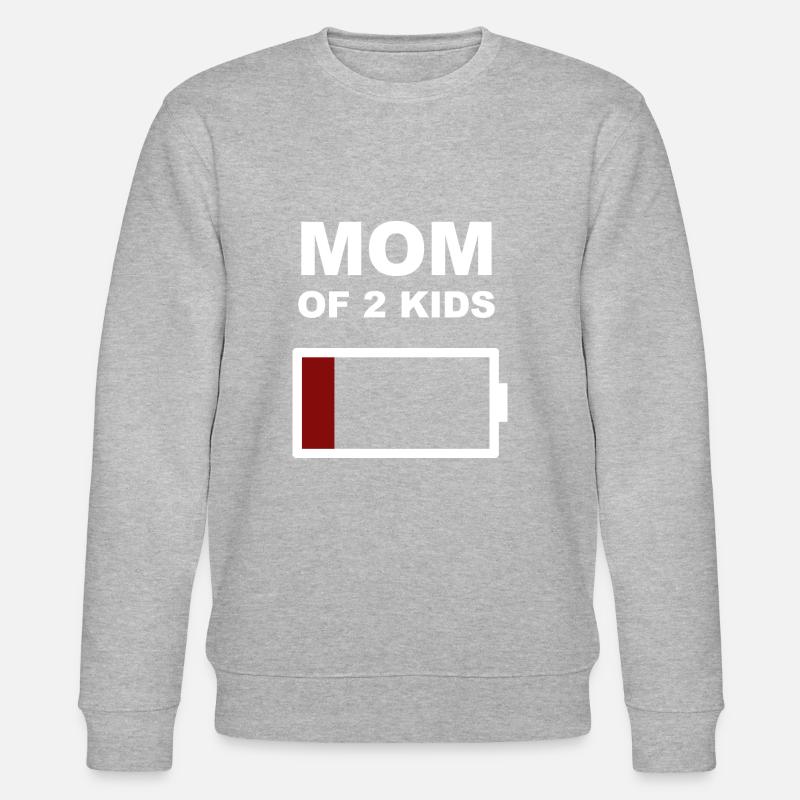 Maman de 2 enfants - Sweat bio CHANGER Stanley/Stella Unisexe - gris chiné