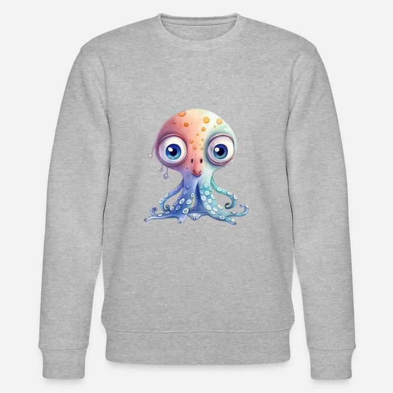 Octopus Illustration Enfants - Sweat bio CHANGER Stanley/Stella Unisexe - gris chiné