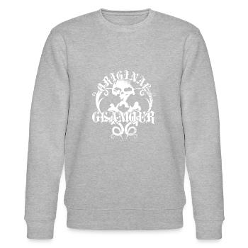 T-shirt Sweatshirt Skull gothic style - Stanley/Stella CHANGER Unisex Organic Sweatshirt - heather grey - Front - Nik (191cm) & Marisol (170cm)