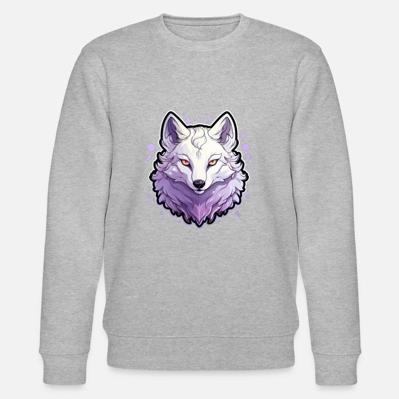 Wolf Anime - Sweat bio CHANGER Stanley/Stella Unisexe - gris chiné
