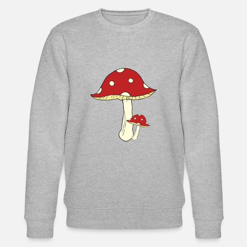 Toadstool big and small - Stanley/Stella CHANGER Unisex Organic Sweatshirt - heather grey