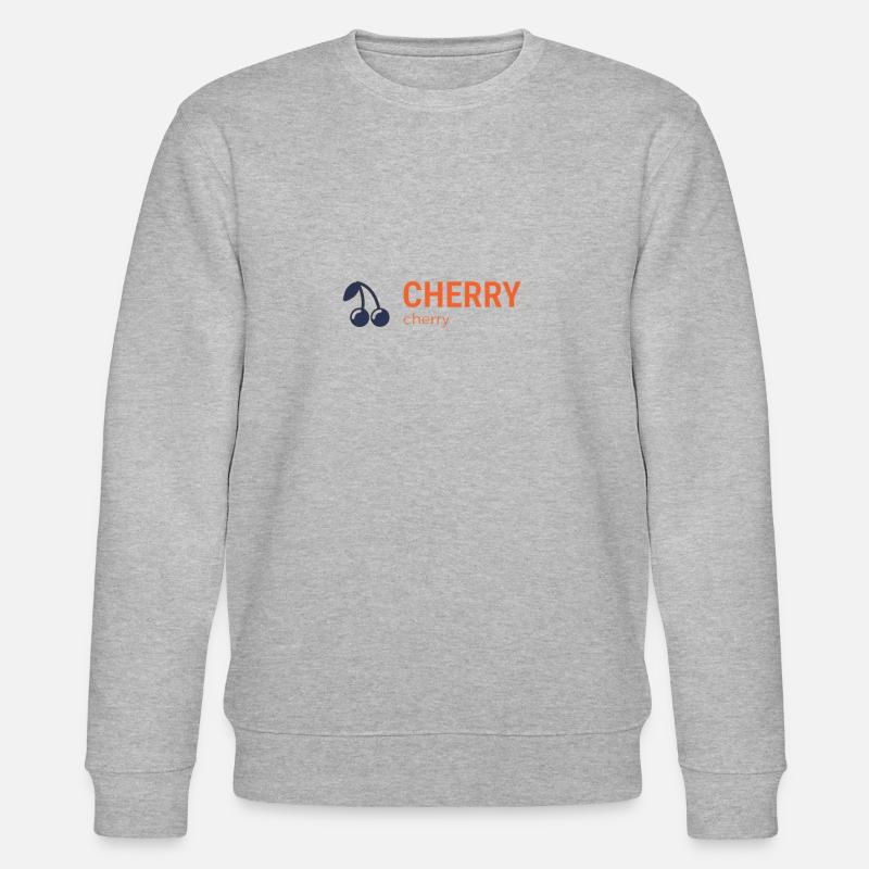 Kirsche - Stanley/Stella Unisex Bio-Sweatshirt CHANGER  - Grau meliert