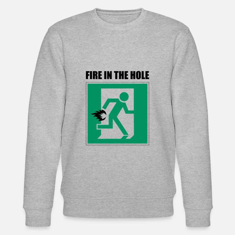 Fire in teh Hole - Stanley/Stella Unisex Bio-Sweatshirt CHANGER  - Grau meliert