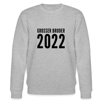Grosser Bruder 2022 - Stanley/Stella Unisex Bio-Sweatshirt CHANGER  - Grau meliert - Vorne - Nik (191cm) & Marisol (170cm)