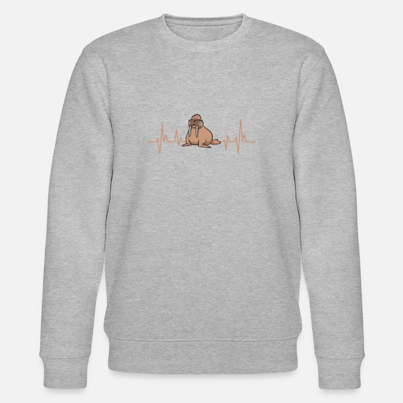 Walross - Stanley/Stella Unisex Bio-Sweatshirt CHANGER  - Grau meliert