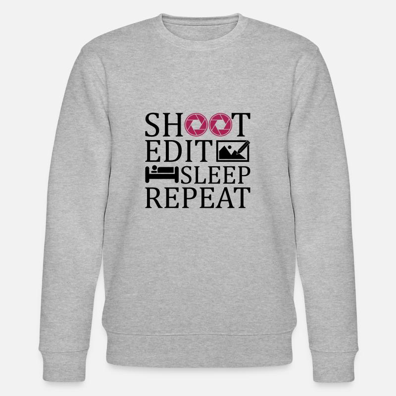 Funny Photographer Geschenk - Stanley/Stella Unisex Bio-Sweatshirt CHANGER  - Grau meliert