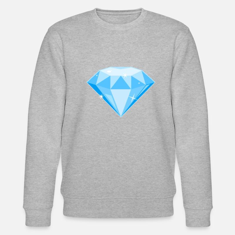 Sparkling Diamond! / Glitzernder Diamant! - Stanley/Stella Unisex Bio-Sweatshirt CHANGER  - Grau meliert