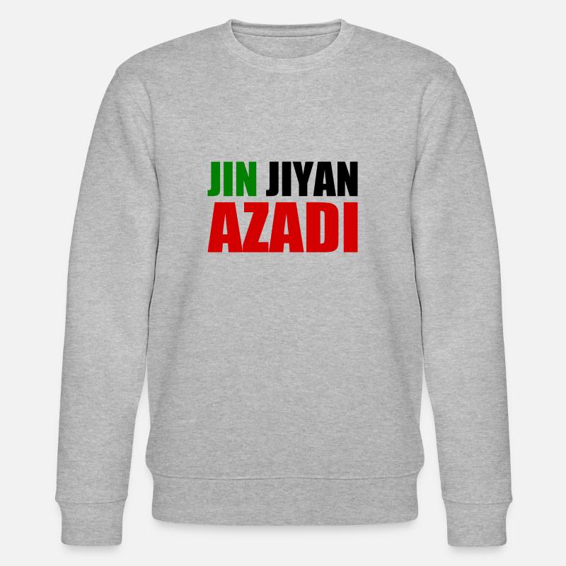 jin jiyan azadi - Stanley/Stella Unisex Bio-Sweatshirt CHANGER  - Grau meliert