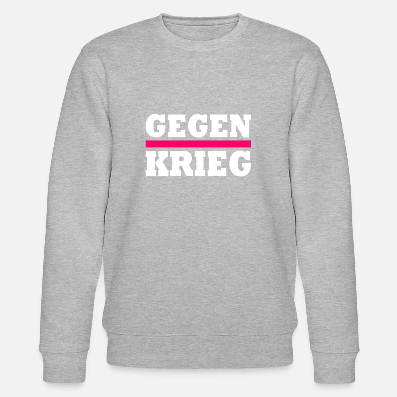 Gegen krieg - Stanley/Stella Unisex Bio-Sweatshirt CHANGER  - Grau meliert