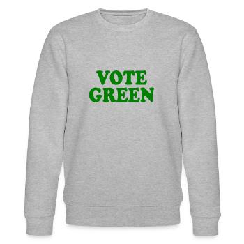 Vote green - Stanley/Stella Unisex Bio-Sweatshirt CHANGER  - Grau meliert - Vorne - Nik (191cm) & Marisol (170cm)