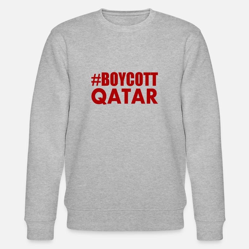 Boycott qatar - Stanley/Stella Unisex Bio-Sweatshirt CHANGER  - Grau meliert