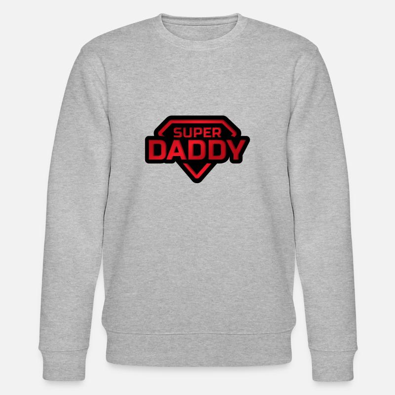 Super Papa Abzeichen - Stanley/Stella Unisex Bio-Sweatshirt CHANGER  - Grau meliert