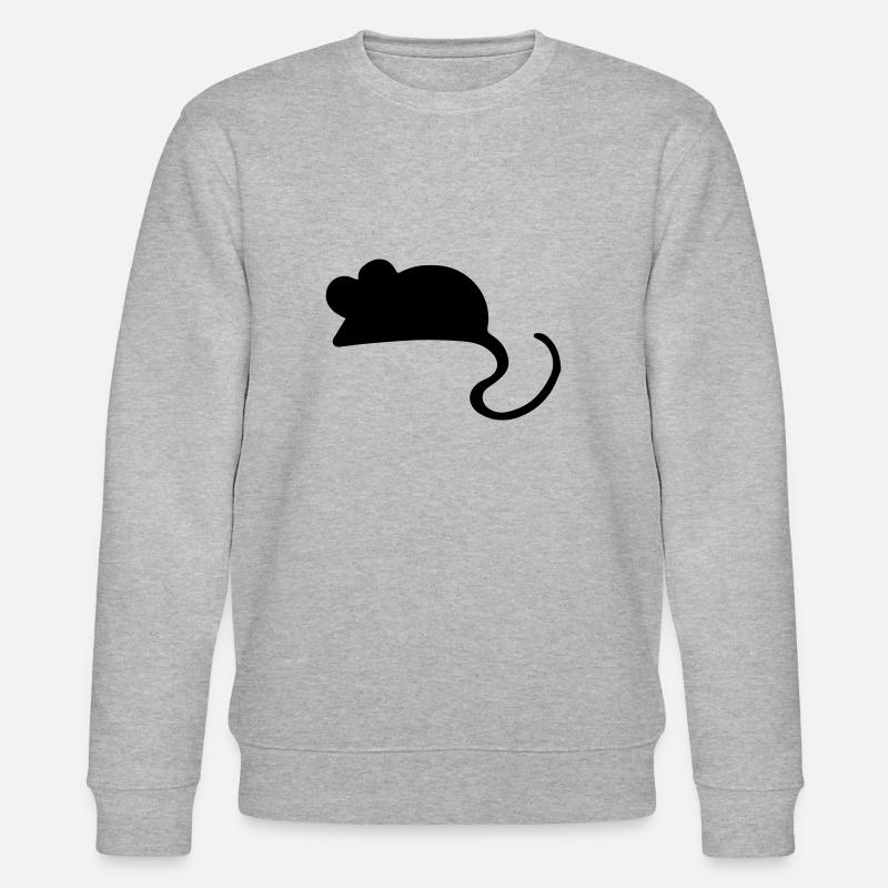 Maus Mäuschen Geschenkidee / mouse - Stanley/Stella Unisex Bio-Sweatshirt CHANGER  - Grau meliert