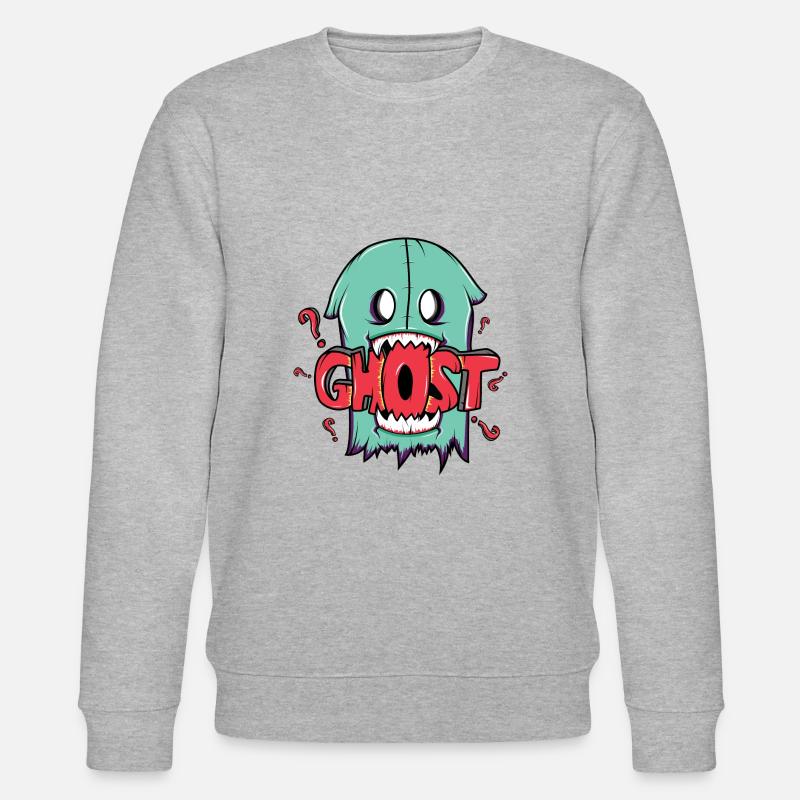 Halloween. Ghost - Stanley/Stella Unisex Bio-Sweatshirt CHANGER  - Grau meliert