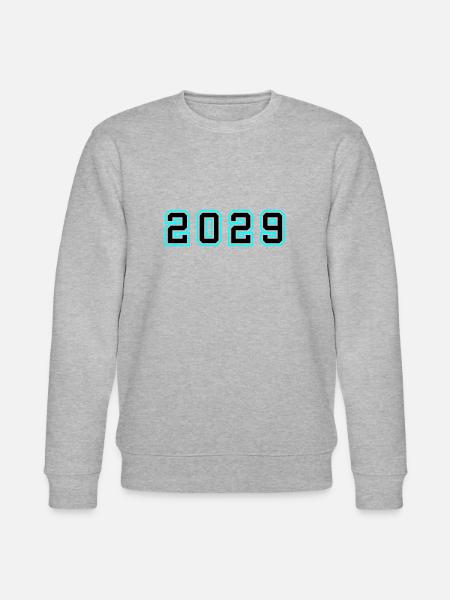 2029 Year Birthday - Stanley/Stella CHANGER Unisex Organic Sweatshirt - heather grey