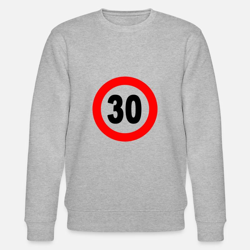 Straßenschild 30 - Stanley/Stella Unisex Bio-Sweatshirt CHANGER  - Grau meliert