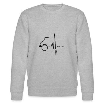 Unimog - Oldtimer - Universal Motorgerät - Stanley/Stella Unisex Bio-Sweatshirt CHANGER  - Grau meliert - Vorne - Nik (191cm) & Marisol (170cm)