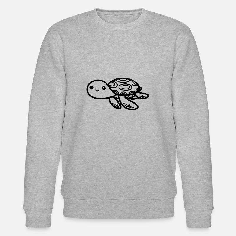Schildkröte Geschenk Idee - Stanley/Stella Unisex Bio-Sweatshirt CHANGER  - Grau meliert