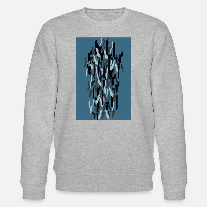 Camouflage Kunst Blau Gaming - Stanley/Stella Unisex Bio-Sweatshirt CHANGER  - Grau meliert