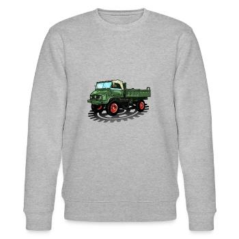 Unimog - Oldtimer - Offroad - Dispositif moteur universel - Sweat bio CHANGER Stanley/Stella Unisexe - gris chiné - Devant - Nik (191cm) & Marisol (170cm)