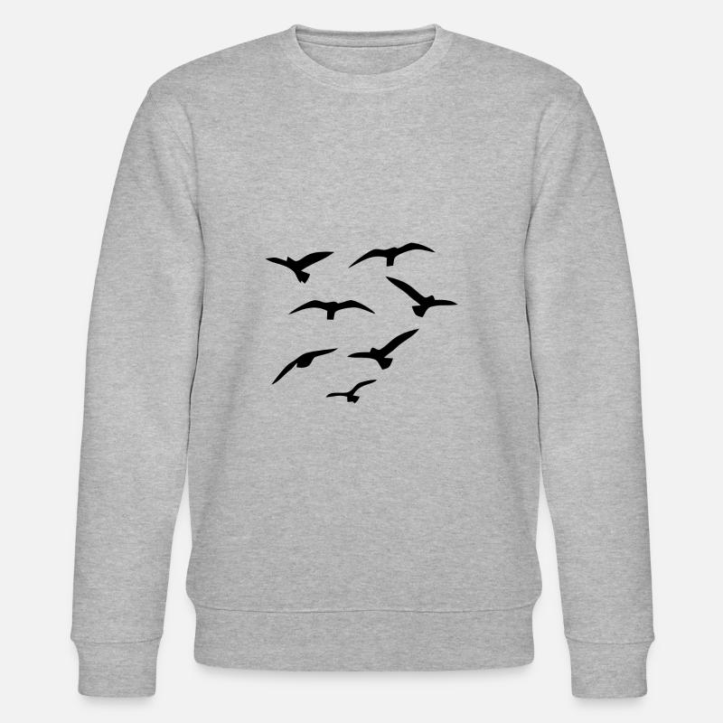 Idée cadeau oiseau volant - Sweat bio CHANGER Stanley/Stella Unisexe - gris chiné