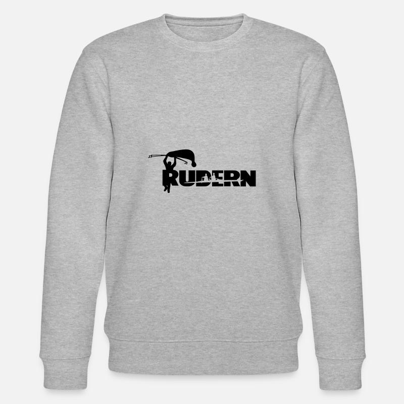 Rudern cooler Spruch personalisierbar - Stanley/Stella Unisex Bio-Sweatshirt CHANGER - Grau meliert