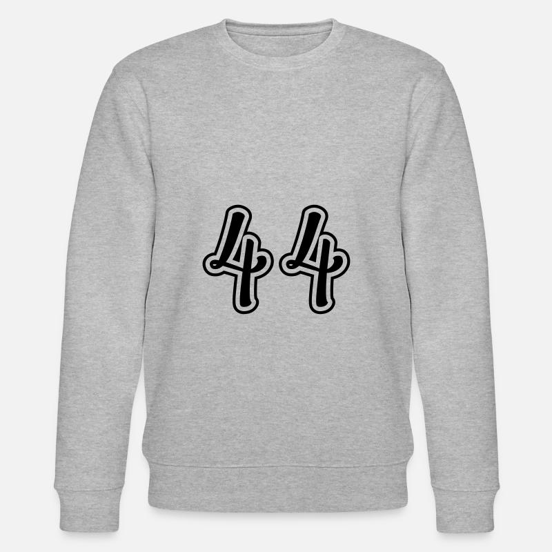 44 Zahl nummer - Stanley/Stella Unisex Bio-Sweatshirt CHANGER  - Grau meliert
