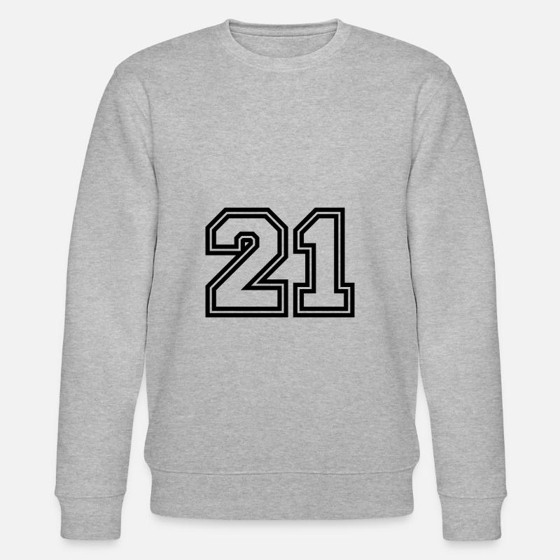Symbole numérique 21 - Sweat bio CHANGER Stanley/Stella Unisexe - gris chiné