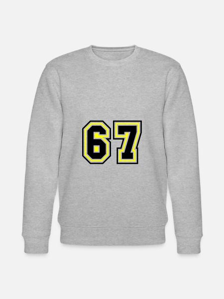67 number symbol - Stanley/Stella CHANGER Unisex Organic Sweatshirt - heather grey