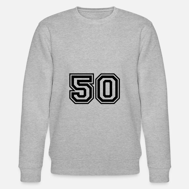 50 Zahl nummer - Stanley/Stella Unisex Bio-Sweatshirt CHANGER  - Grau meliert