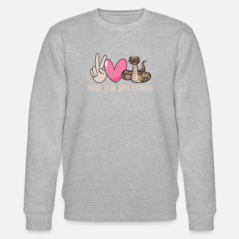 Ball Python Schlange Königspython - Stanley/Stella Unisex Bio-Sweatshirt CHANGER - Grau meliert